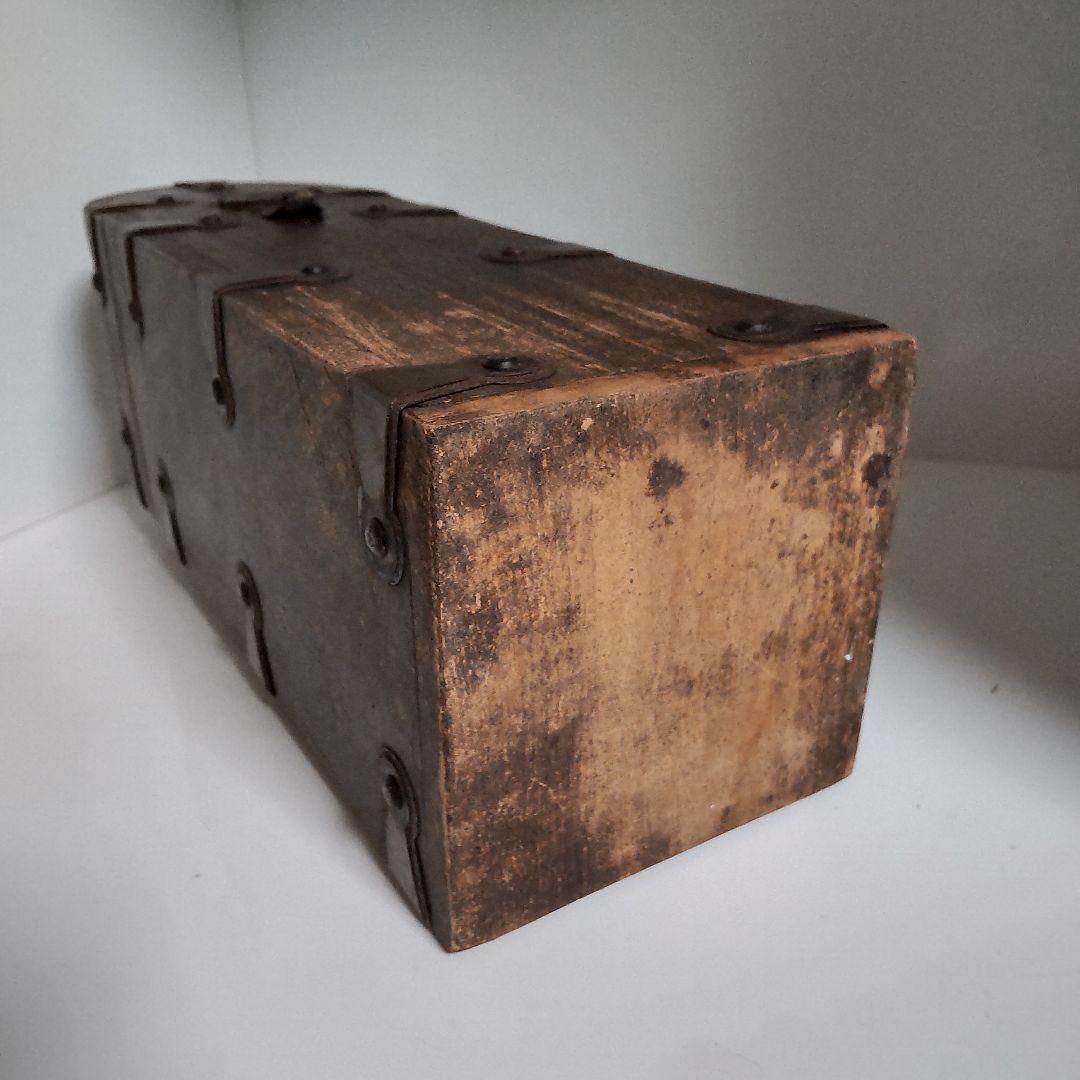 アンティーク 木製 ワイン ボックス 金具付き