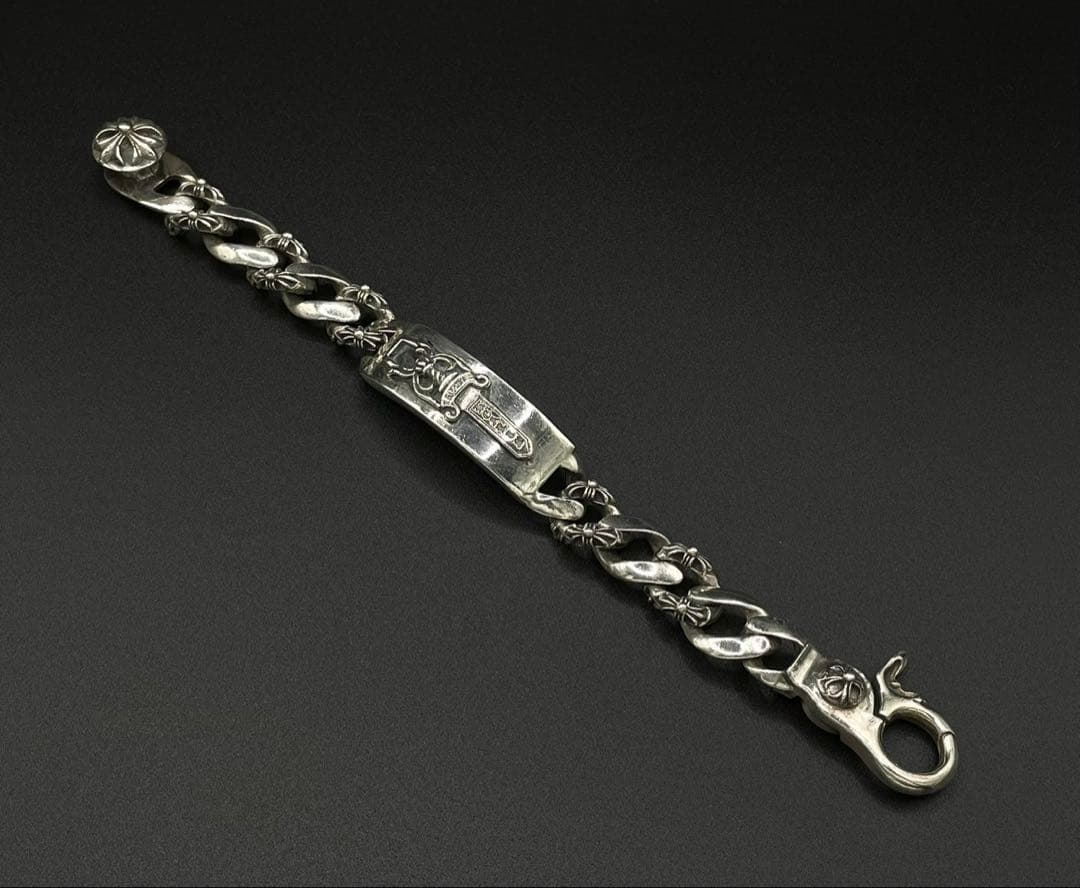 ダガー IDブレスレット ファンシーチェーン クリップブレスレット 925