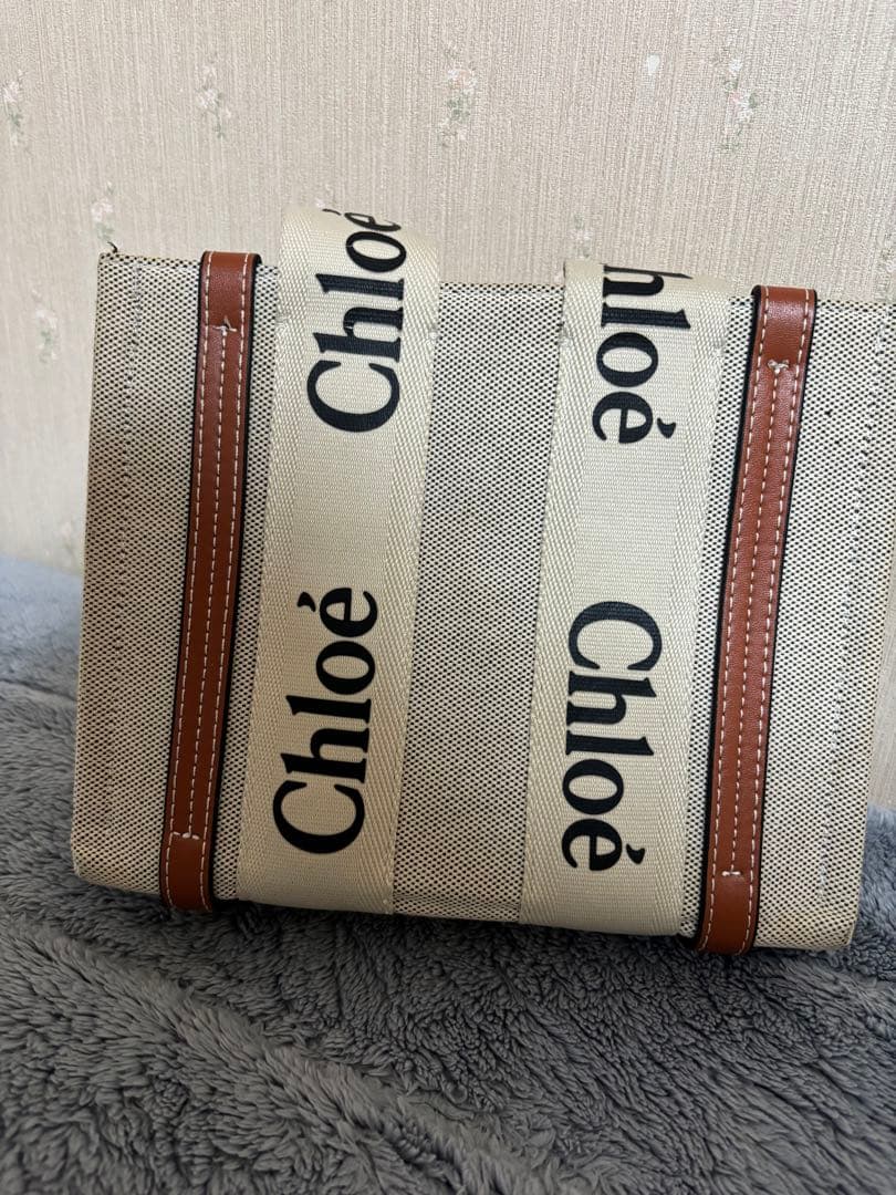 Chloé ストライプトートバッグ