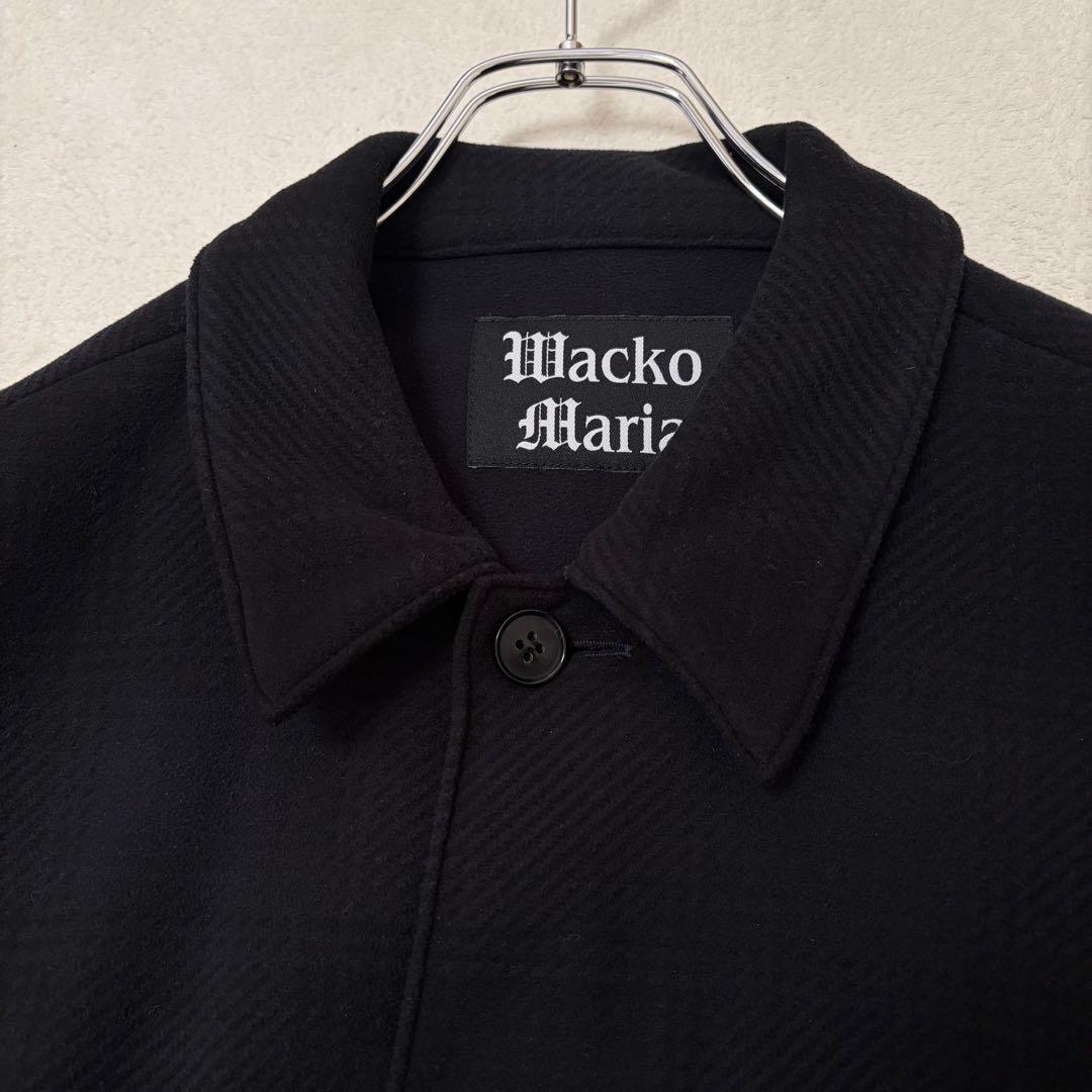 【極美品L】Wacko Maria チェック フリース シャツ ジャケット 黒系
