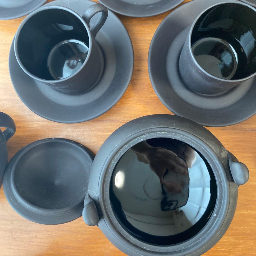 ウェッジウッド ブラックバサルト　コーヒーセット　デミタス カップ　廃盤　希少