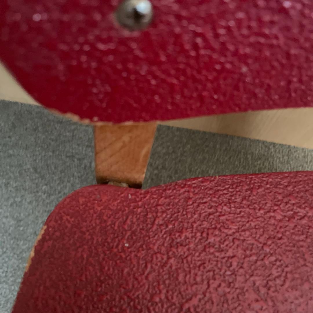 希少＊ジャン プルーヴェ 木製チェア 赤 1950年代