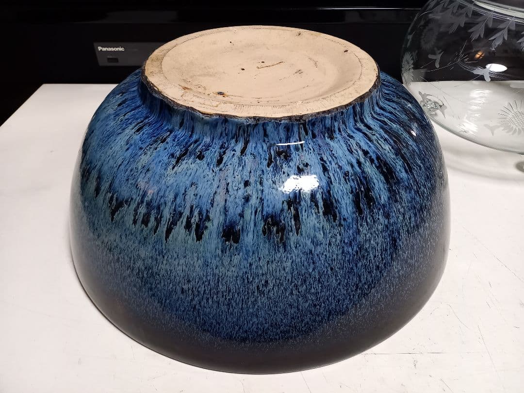 和物　和モダン　釉薬　希少　赤目　天目　陶器　大鉢　メダカ鉢　金魚鉢