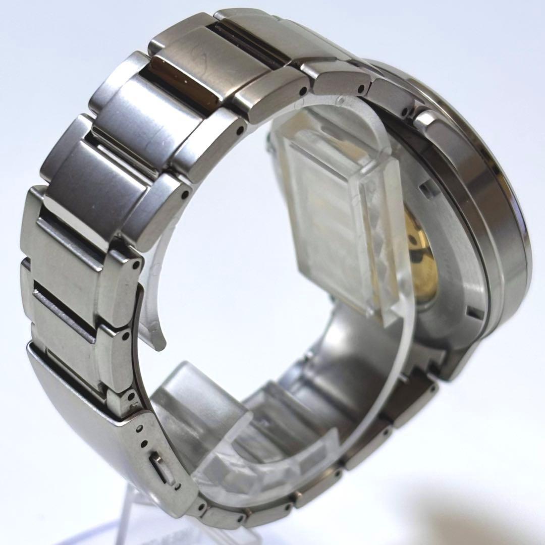 稼働 CITIZEN メンズ腕時計 自動巻き 裏スケ チタニウム デイト 軽量