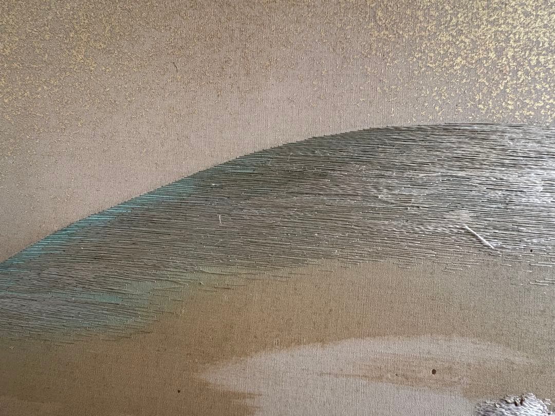 横額　刺繍　竹内栖鳳の絵をモチーフに