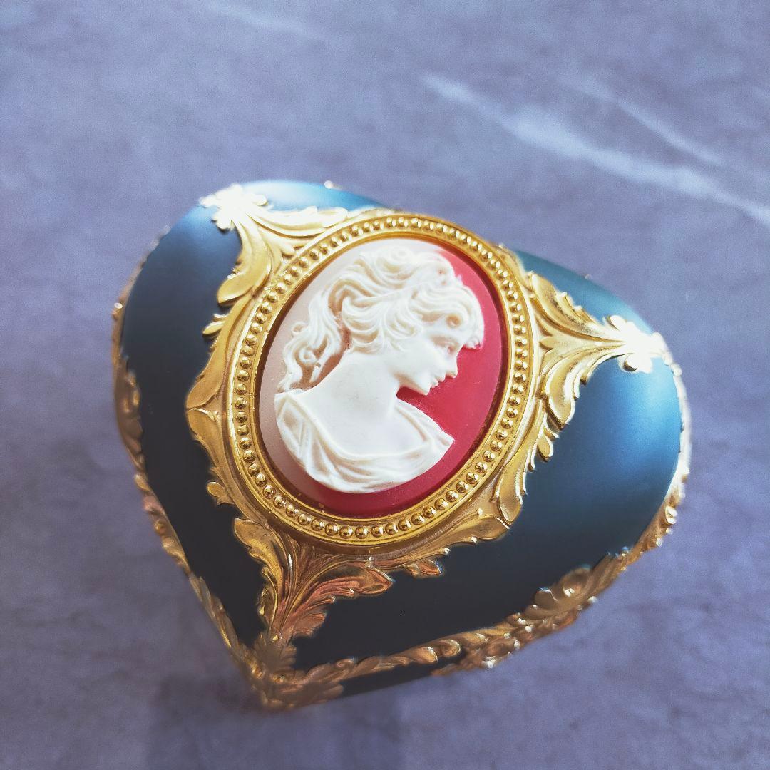 【新品】ハート型 装飾ボックスオルゴール アクセサリー箱 日本製