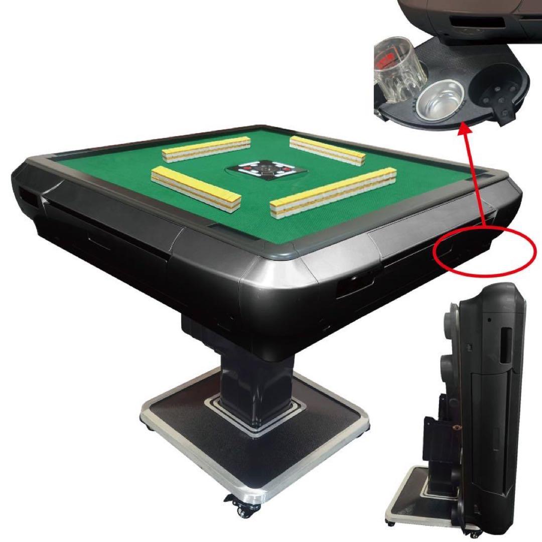 新品 全自動麻雀卓 家庭用　折りたたみ 麻雀卓 全自動卓 牌/28mm ブラック