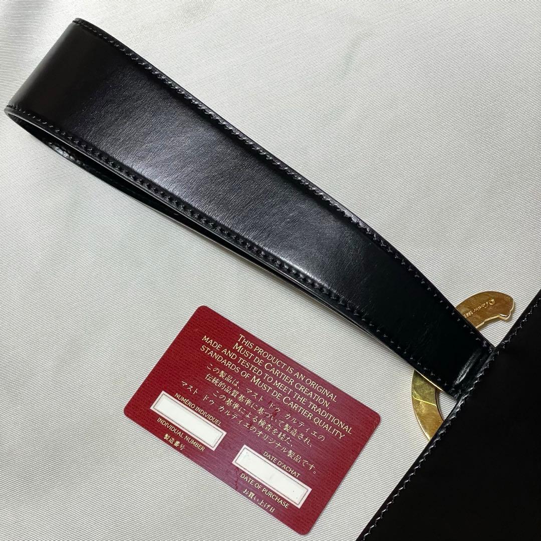 Cartier カルティエ　バック ゴールド 革ブラック
