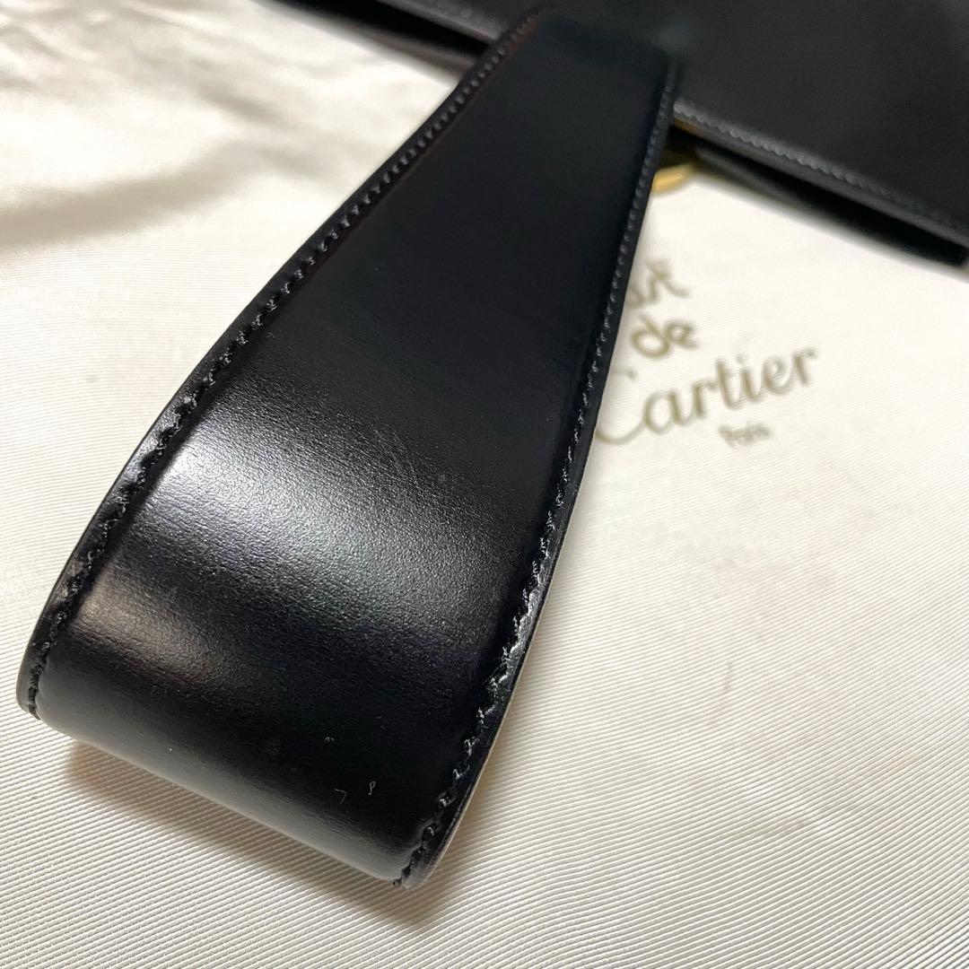 Cartier カルティエ　バック ゴールド 革ブラック
