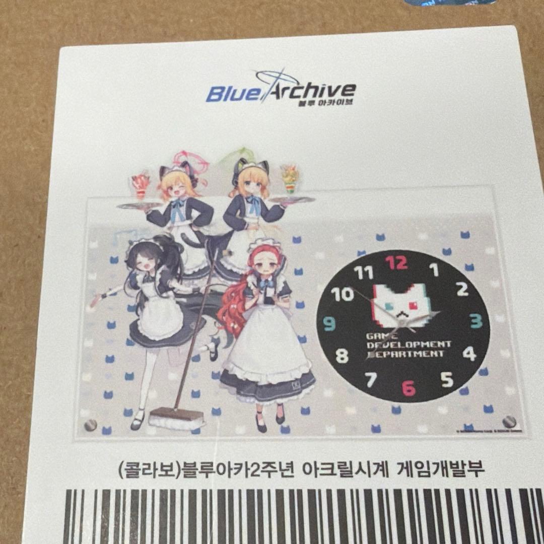 ブルーアーカイブ ブルアカ 韓国公式 ゲーム開発部 アクリルクロック