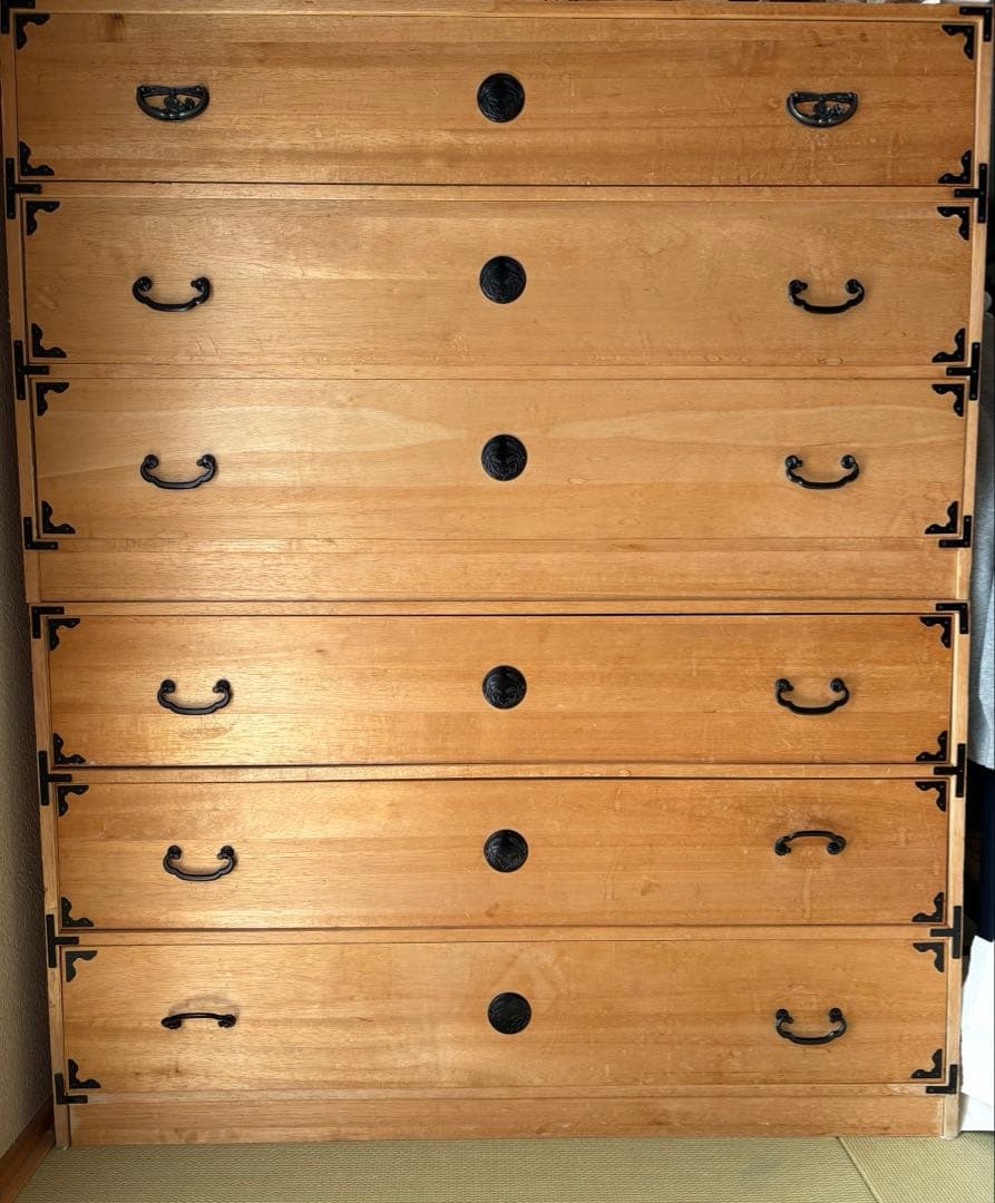 ⭐︎送料込み⭐︎木製和風箪笥 6引き出し アンティーク　　家具　ヴィンテージ