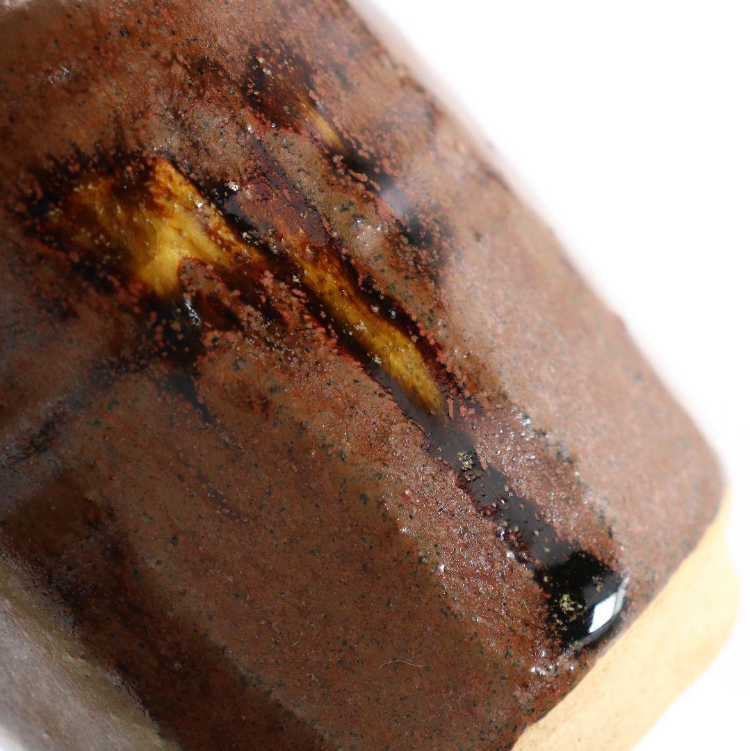 加藤弥右衛門作 瀬戸 茶入 正倉院竪笛彫刻文仕覆 茶道具 共箱　V915