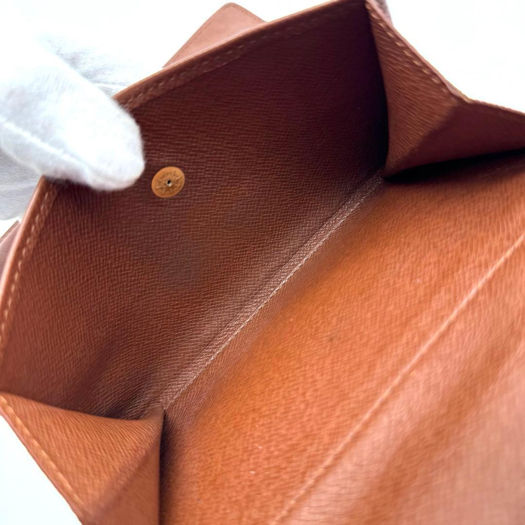 美品✨️ルイヴィトン　モノグラム　ポルトトレゾール　エテュイパピエ　三つ折り財布