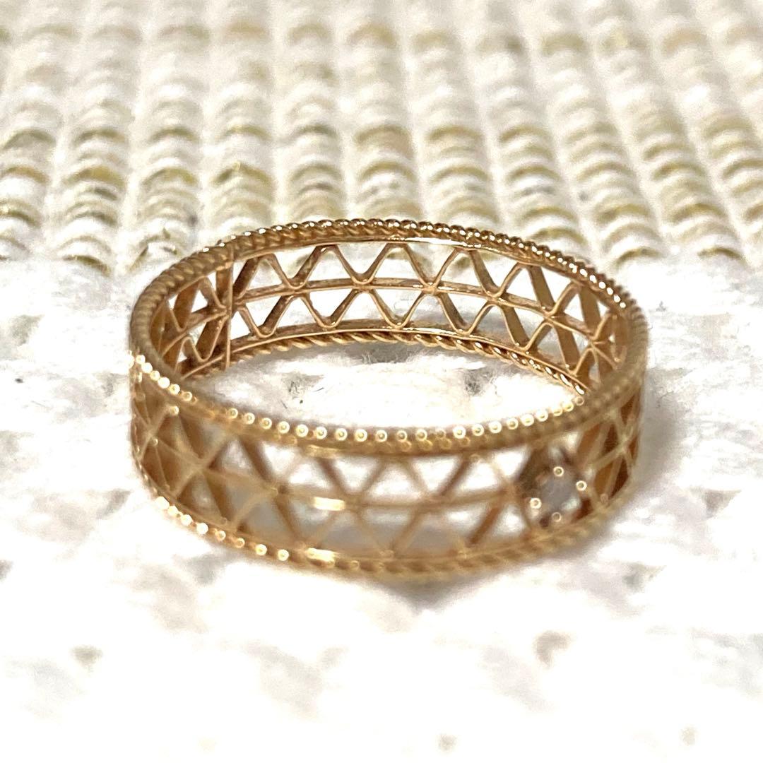 K*E様 Enasoluna エナソルーナ 透かし メッシュK10 リング 10