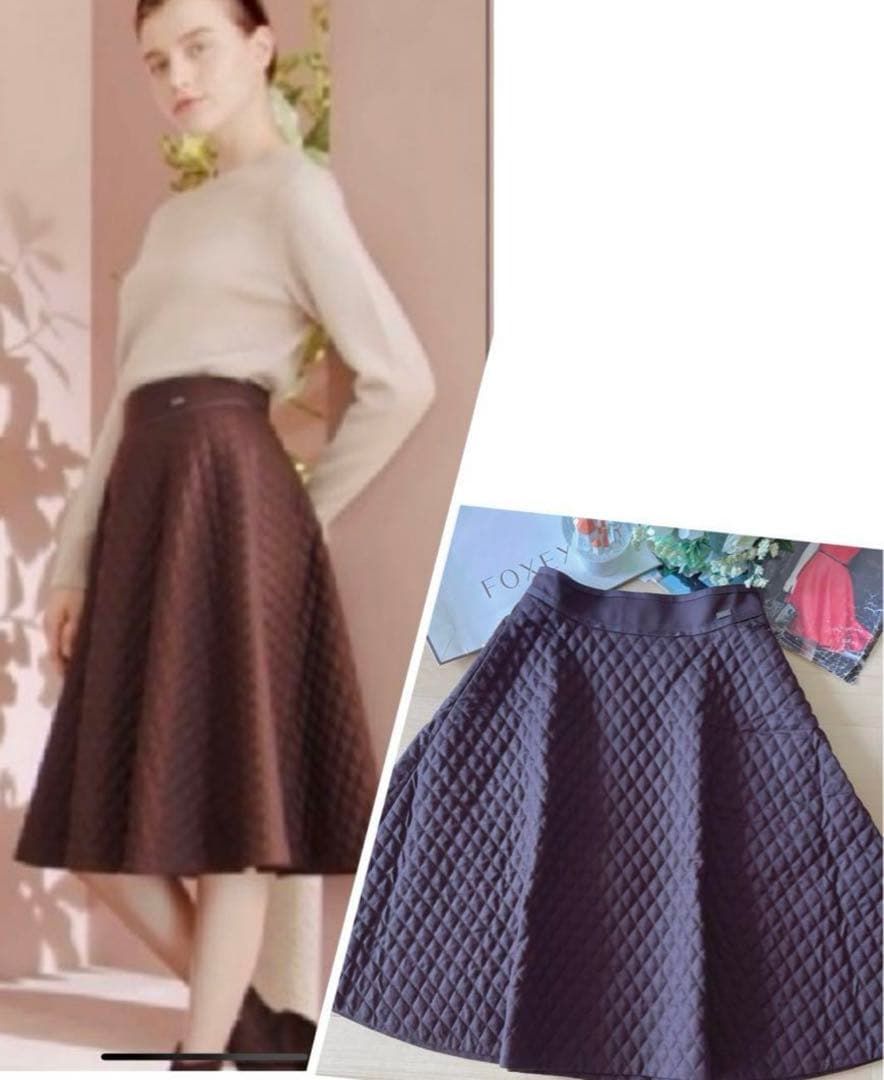 極美品！FOXEYクロスフレアスカート 40 Rene foxey