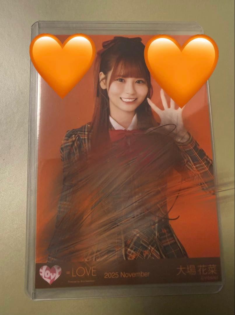 大場花菜 コメあり 直筆 ラブソングに襲われる 歌唱衣装② チュウ