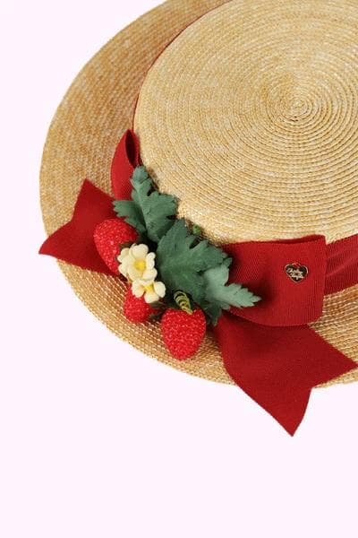 いちごギンガムリボンキャノチェ・いちごバスケット・Fサイズ・シャーリーテンプル