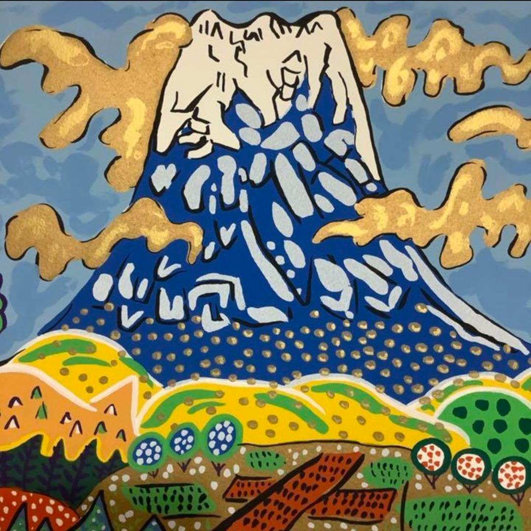 絵画・額縁・版画・志摩 欣哉・新品未使用・青不二遠望・美術品・インテリア・雑貨