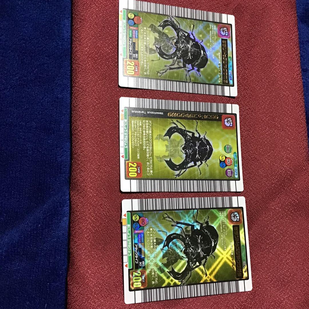 甲虫王者ムシキング　タランドゥスツヤクワガタ　3枚セット