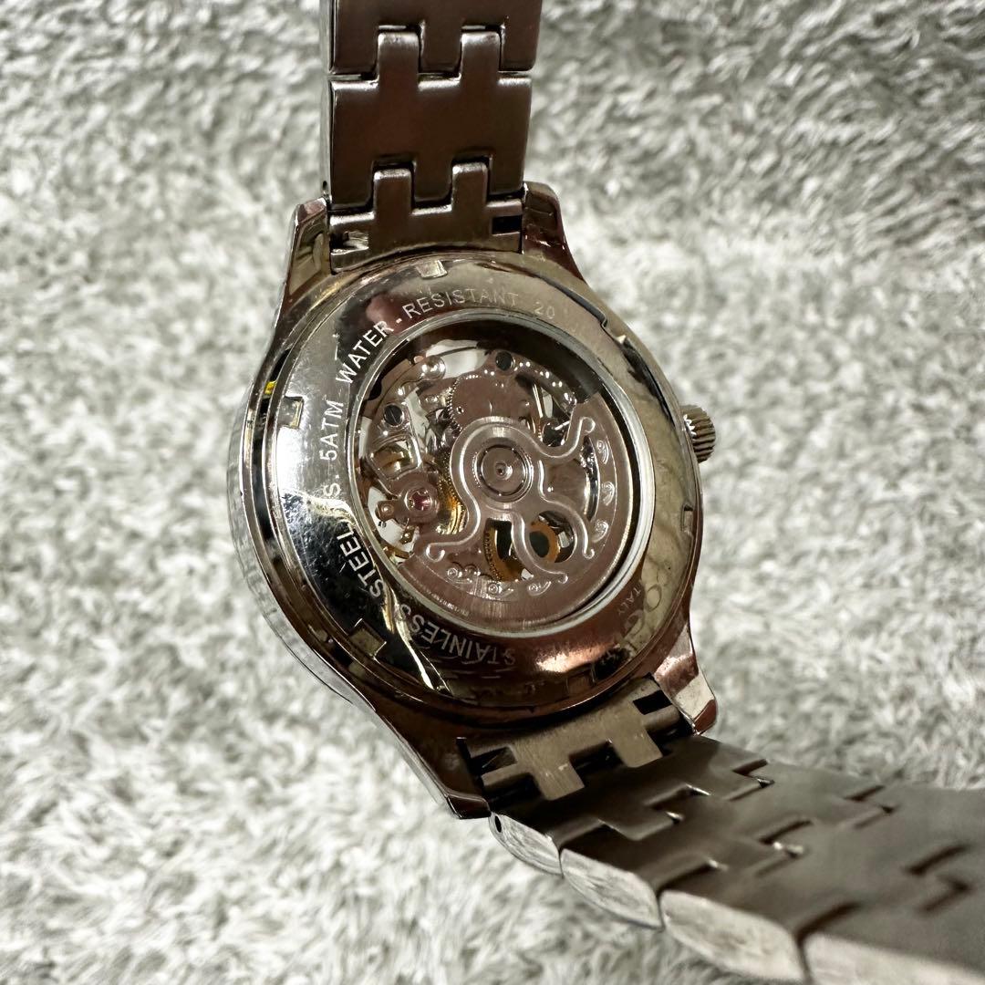 【稼働】COGU コグ スケルトン 自動巻き　メンズ 裏スケ　機械式