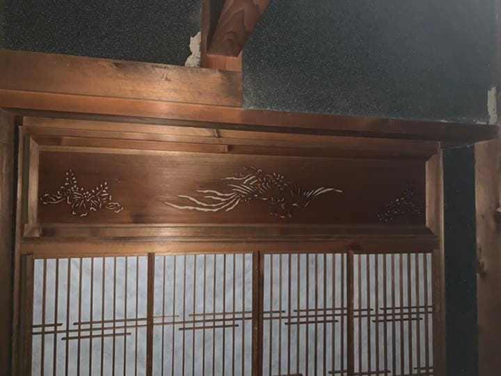 欄間、引戸、網代天井