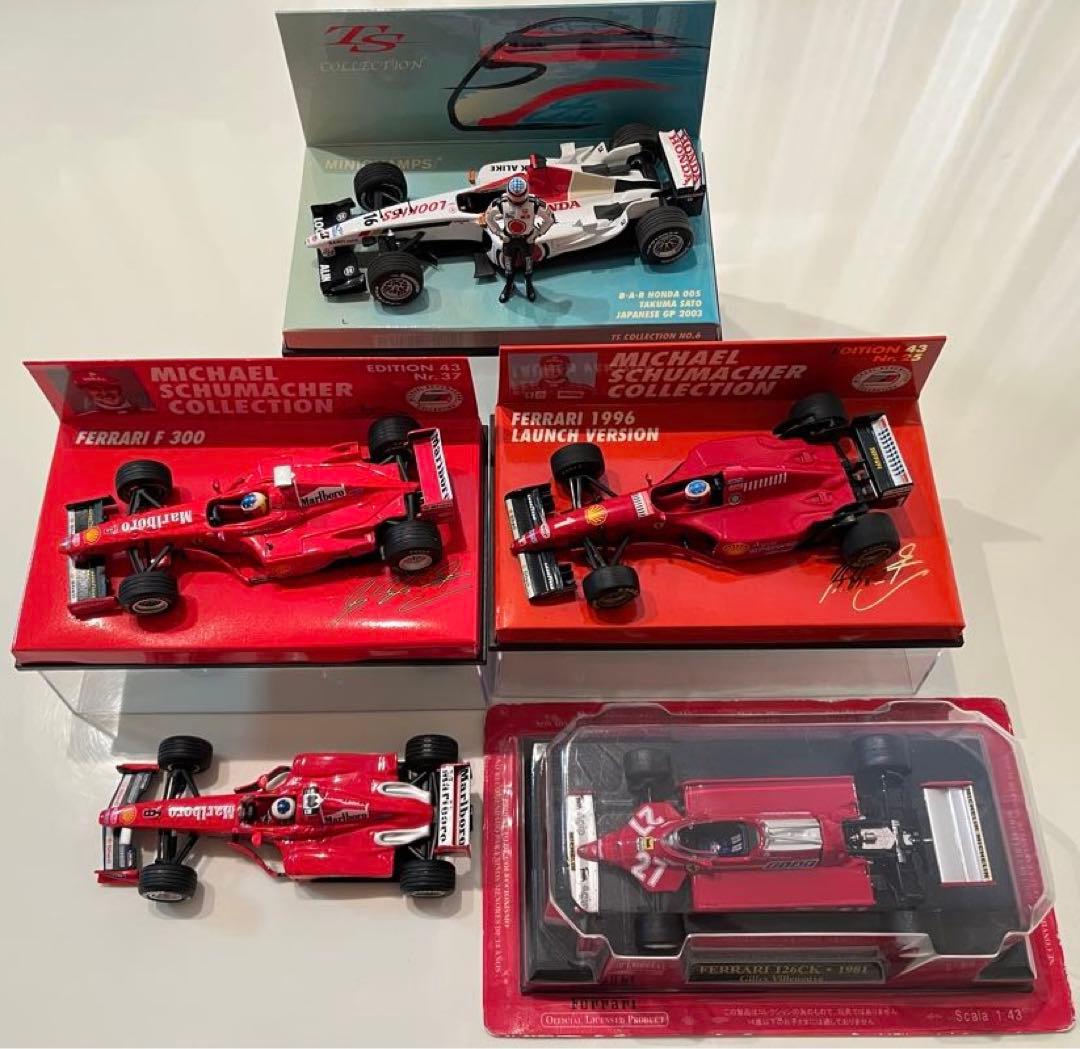 ミニチャンプスなど　F1 ミニカー　シューマッハー、ヴィルヌーブ、佐藤琢磨