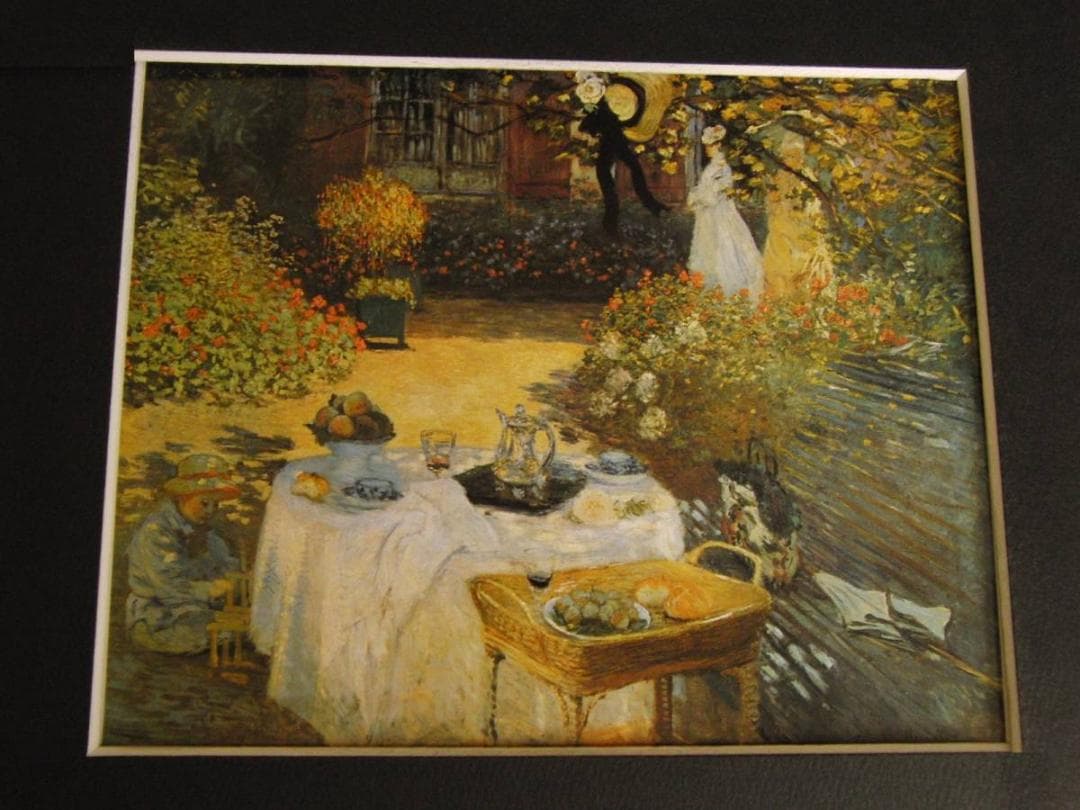 クロード・モネ、「The Luncheon」、厳選、希少大判画集・額装画
