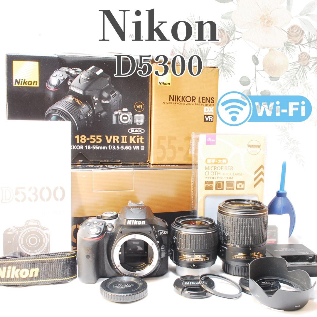 付属品充実✨超美品✨Nikon D5300✨ダブルレンズ✨Wi-Fi接続 高画質