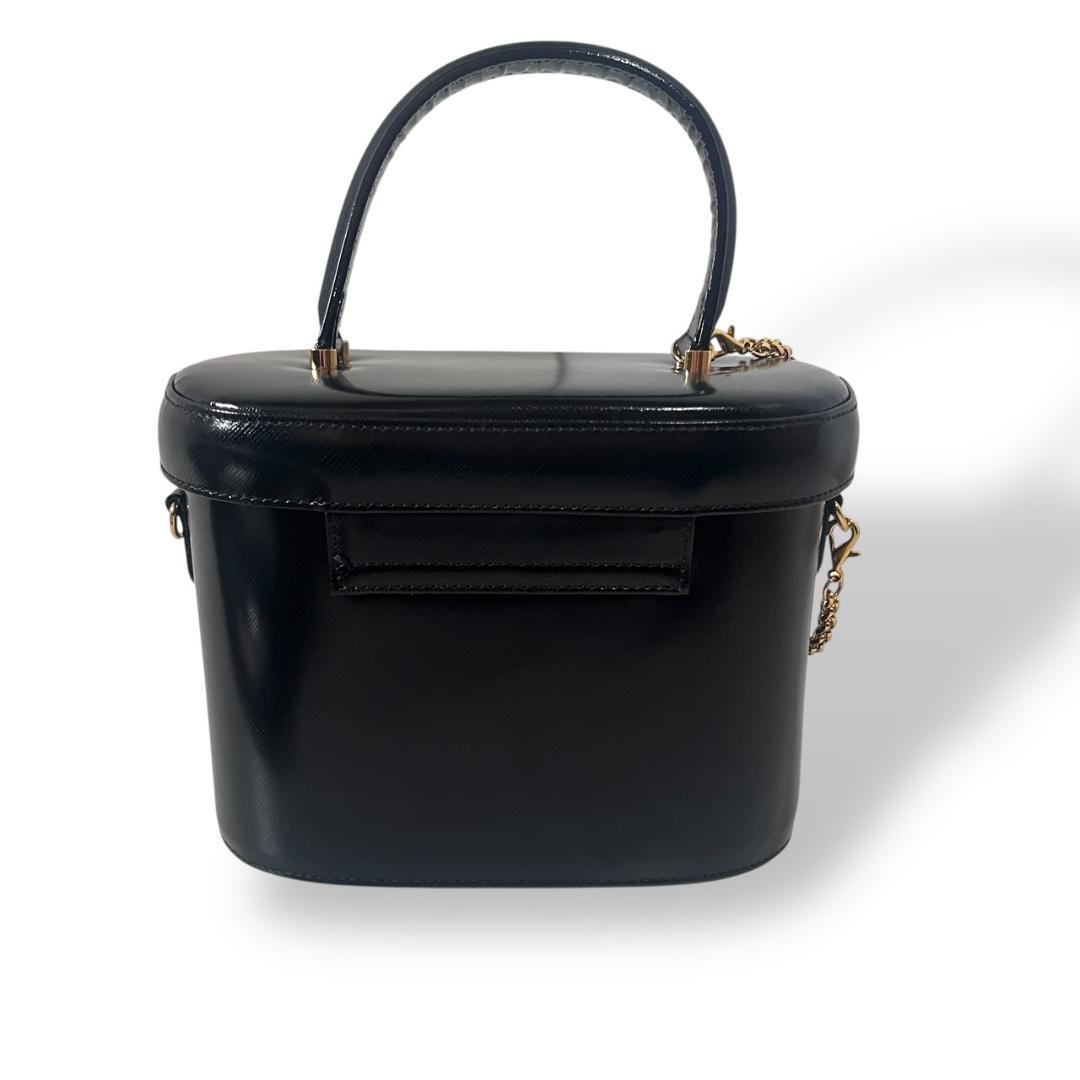 極美品 ヴェルサーチ サンバースト バニティバッグ ブラック ゴールド