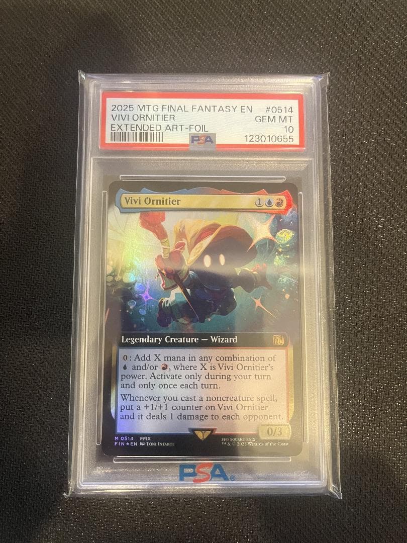 MTG 迷える黒魔道士、ビビ (英)(拡張アート)(FOIL)　PSA10