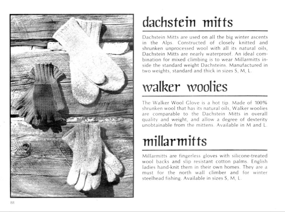 旧 パタゴニア カタログ掲載 ビンテージ手袋