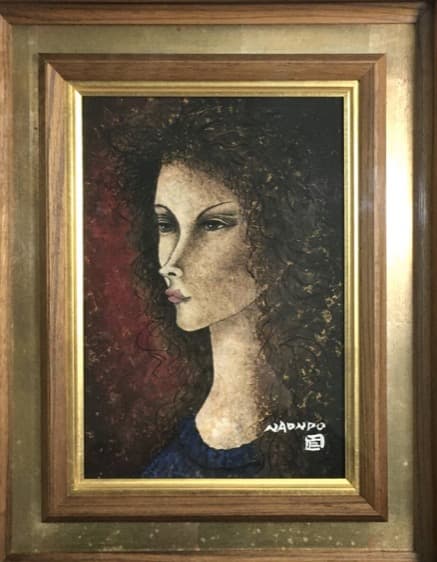 ○中村直人 「リラ」 肉筆 ガッシュ 直筆サイン/裏書 絵画 藤田嗣治 親交