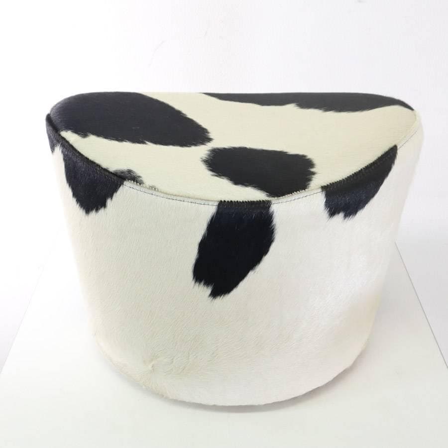 IKEA 高級ライン ストックホルム ハラコ スツール 子牛毛皮 黒x白