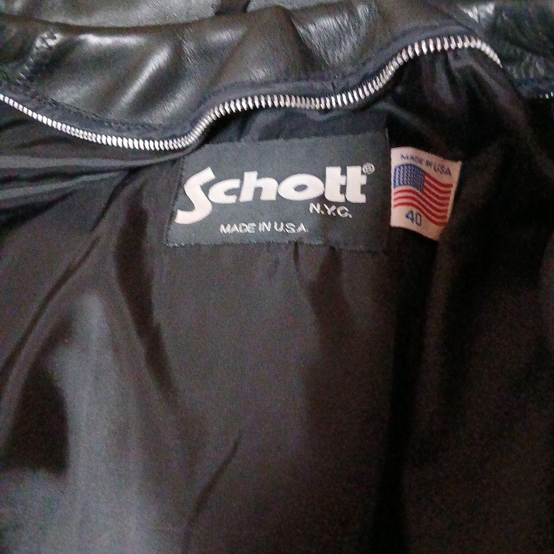 牛革　ライダース　Schott 40 6061　made　in　US