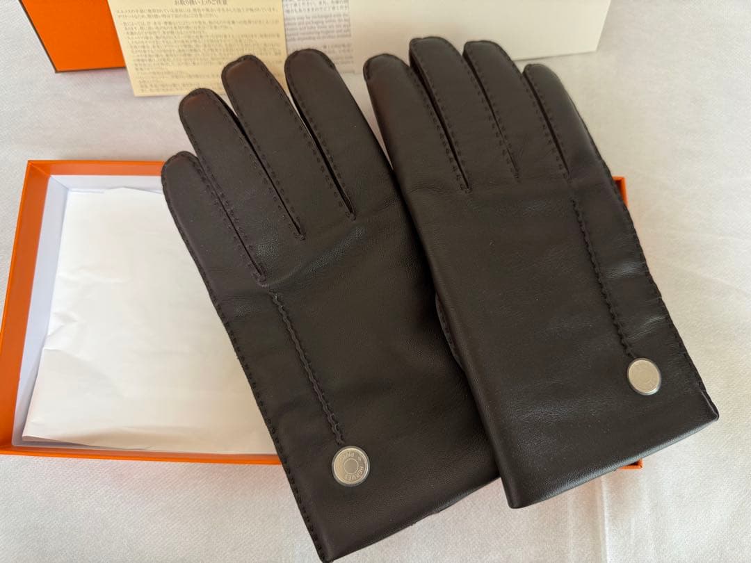 【新品・未使用】エルメス　メンズ　オーダーグローブ