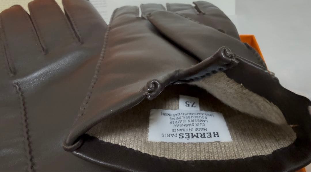 【新品・未使用】エルメス　メンズ　オーダーグローブ