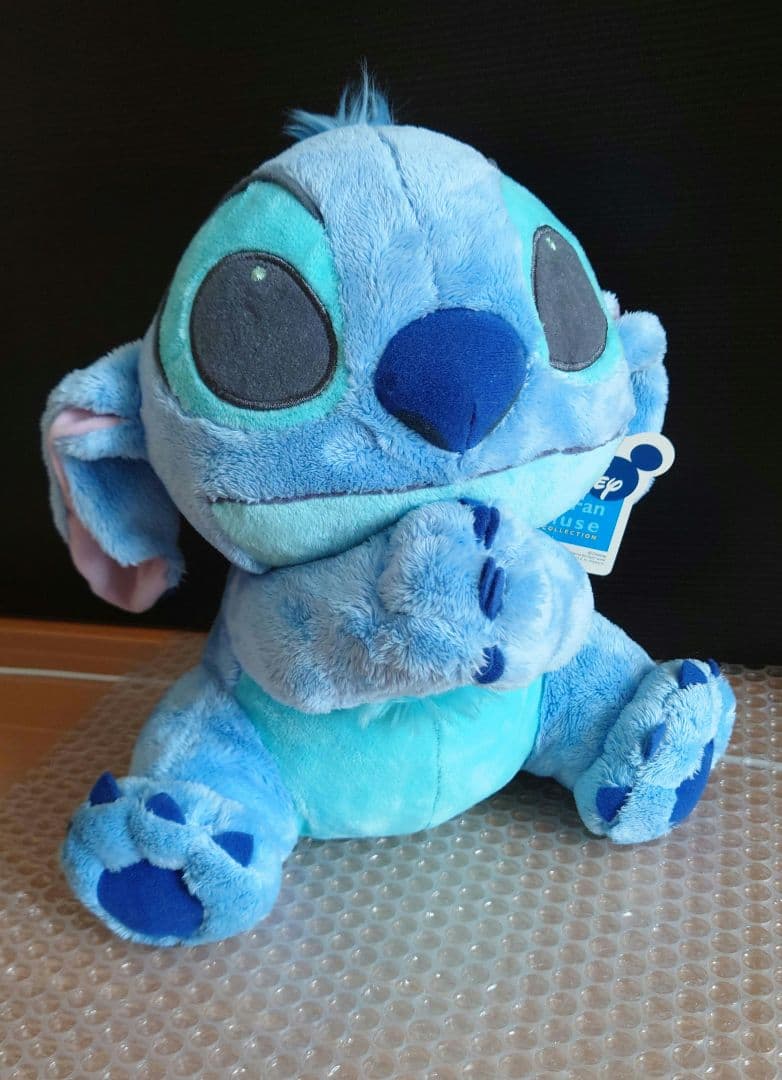 新品　ディズニー　スティッチ　リボン　ぬいぐるみ　タグ付き