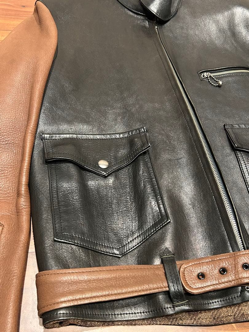 Heller's cafe ヘラーズカフェ モーターサイクルジャケット　38