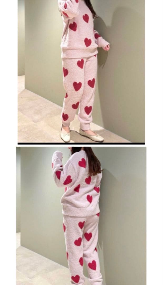 【新品】gelatopique ジェラートピケ　ハートルームウェア　上下セット