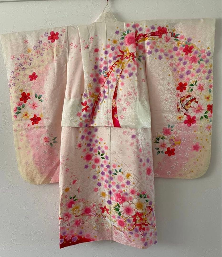 七五三　7歳　正絹お着物・帯セット