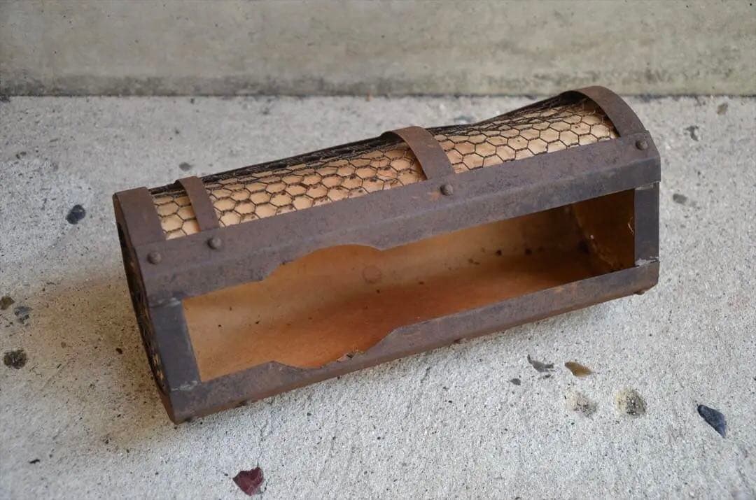 明治時代　鉄製　筒型行燈　置行燈　骨董品　オブジェ　アンティーク　レトロ