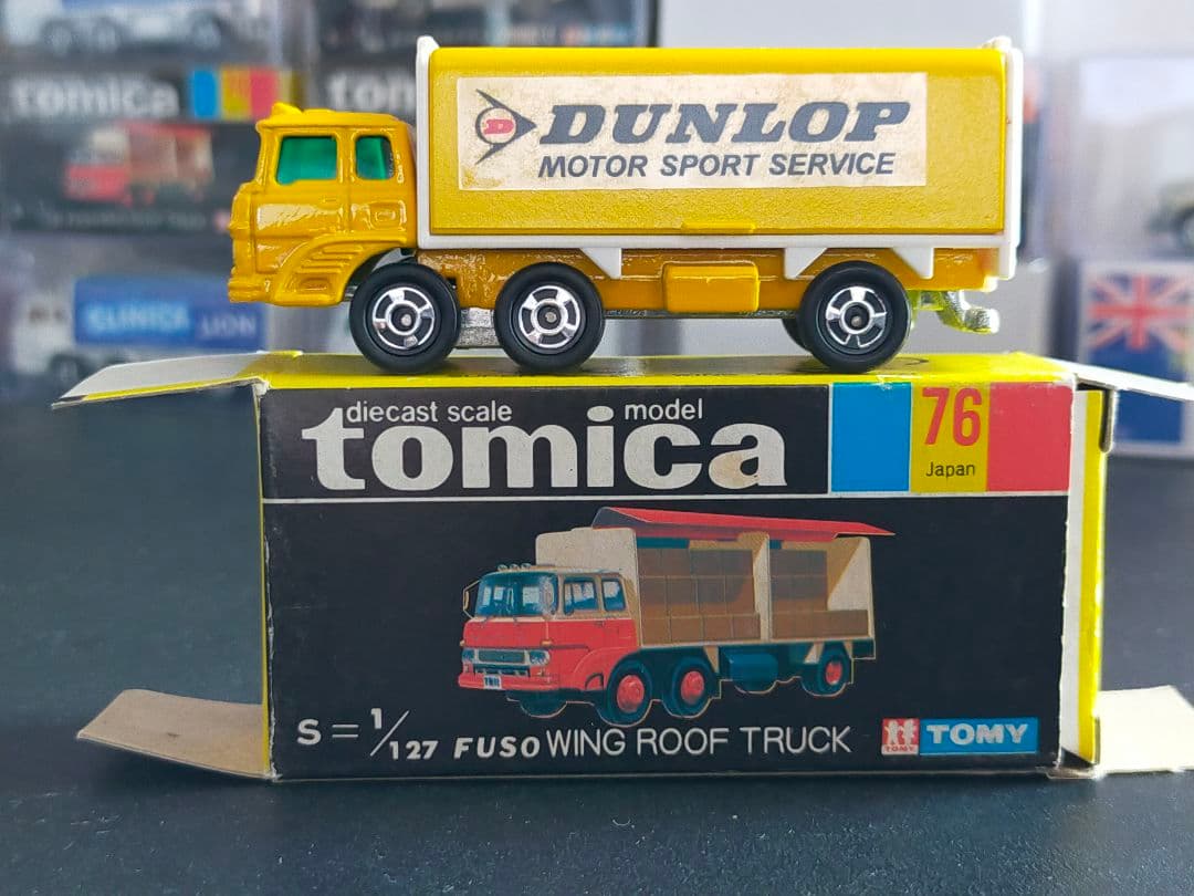 試作品 配布品 ウィング ルーフ トラック DUNLOP 日本製 黒箱 トミカ