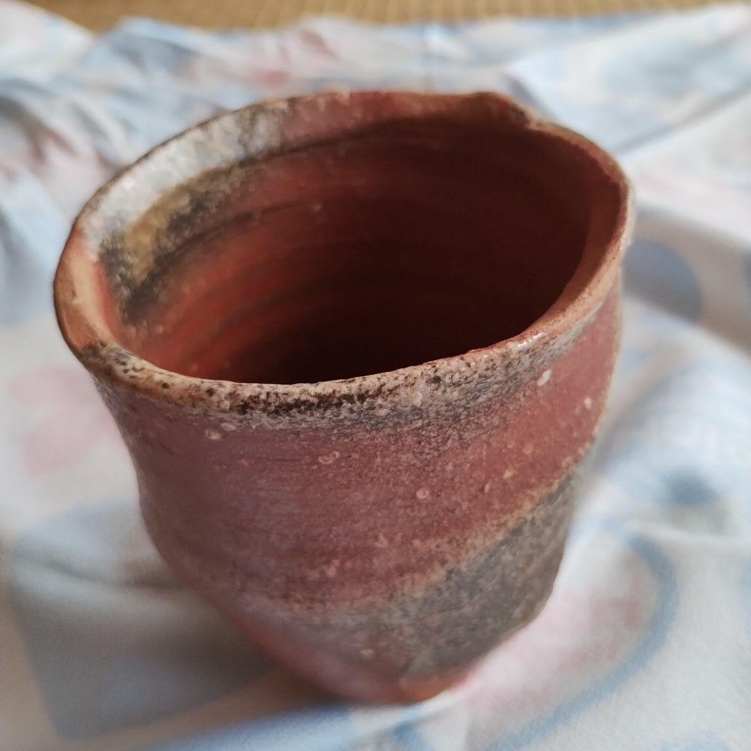 藤岡周平【師：谷本光生】〇伊賀湯呑〇共箱・布（サインあり）