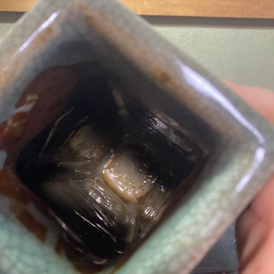 中国古玩　青磁色絵花瓶10cm25cm