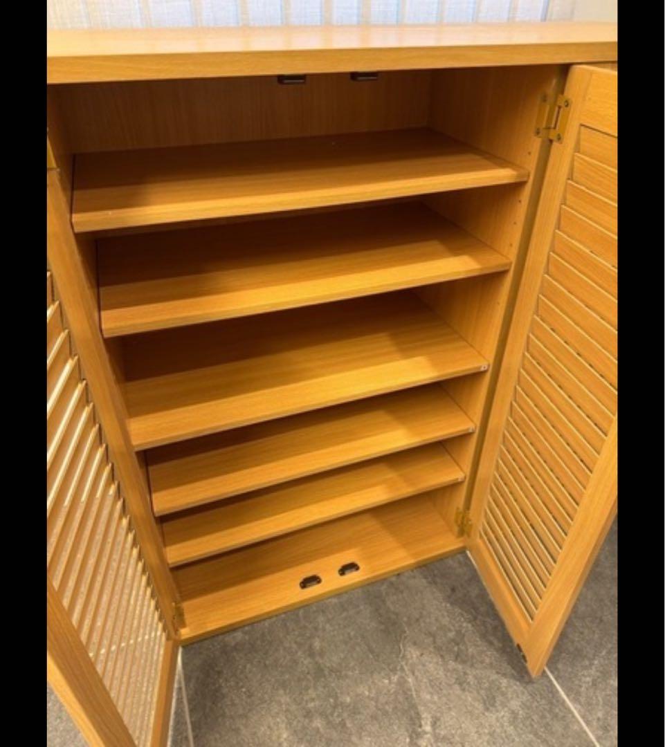 ルーバーシューズボックス 靴箱 横幅90.5cm