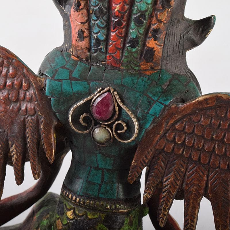 仏教美術　古銅鍍金彩色　彩繪描金嵌寶石　チベット仏　仏像　置物　V　8118