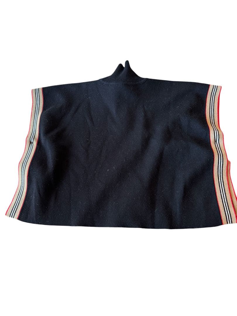 バーバリーキッズウールブレンドポンチョ　Sサイズ