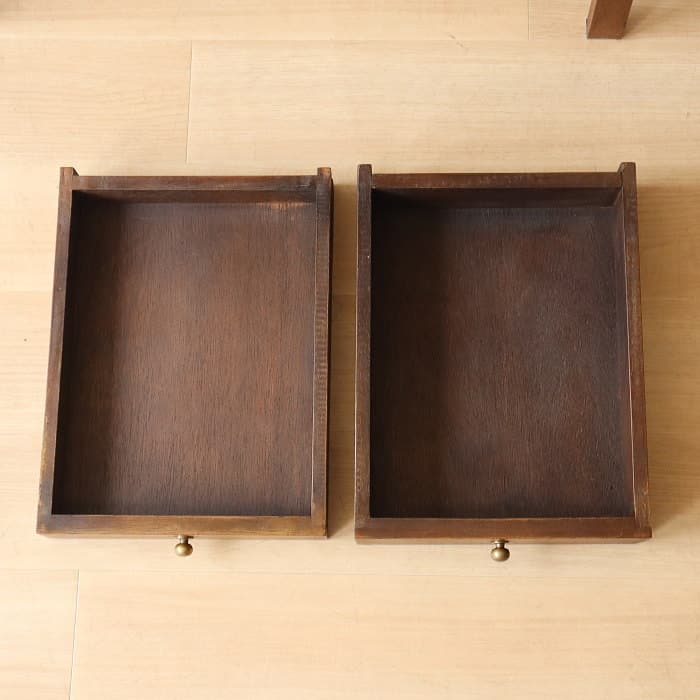 片袖机 古家具 木製 ヴィンテージ 真鍮金具 デスク