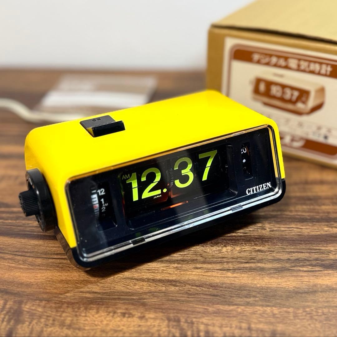 【整備済み】美品・元箱取説付き CITIZENパタパタ時計 ハイリーフ・カーチス
