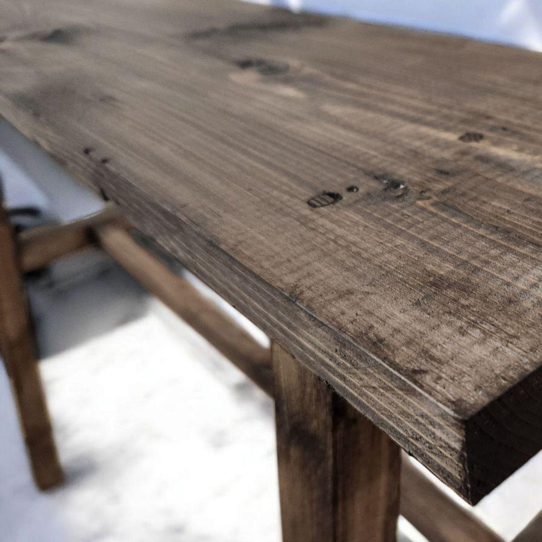 新生活を彩るシンプルな木製/ベンチ/スツールチェア/ウォルナットカラー